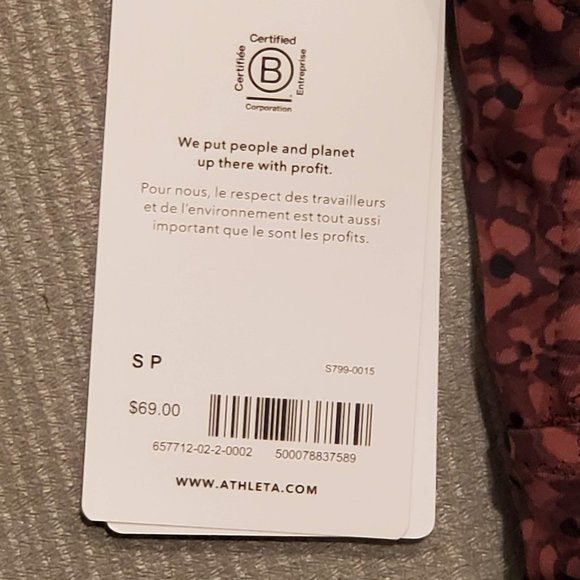 Athleta Brown with Floral Tankini Top, S - Picture 4 of 5